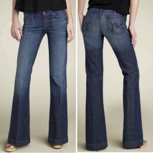Citizens of Humanity COH Y2K  Faye stretch wide flare trouser fit denim jeans 29